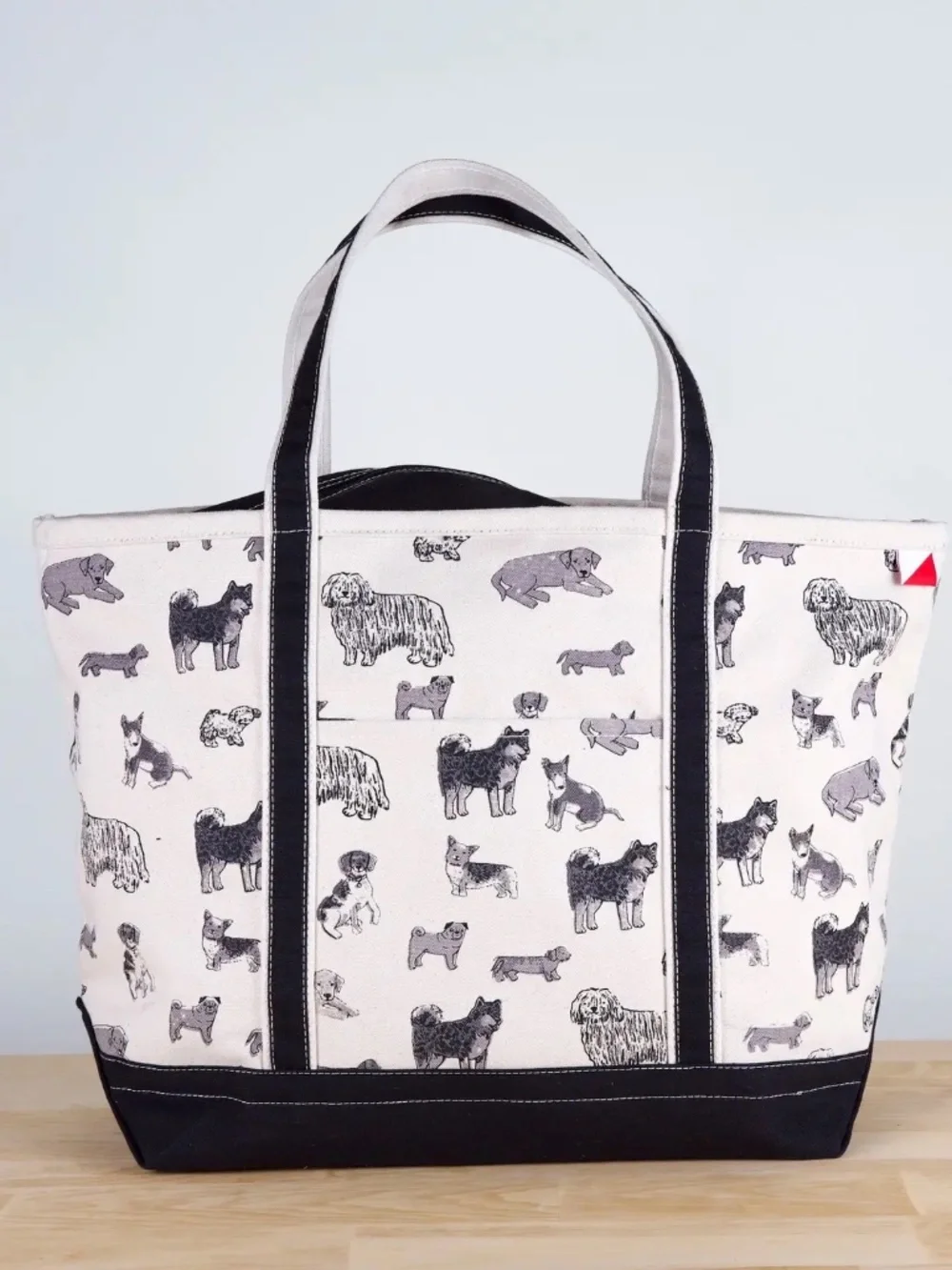Big Dog Print Tote Bag